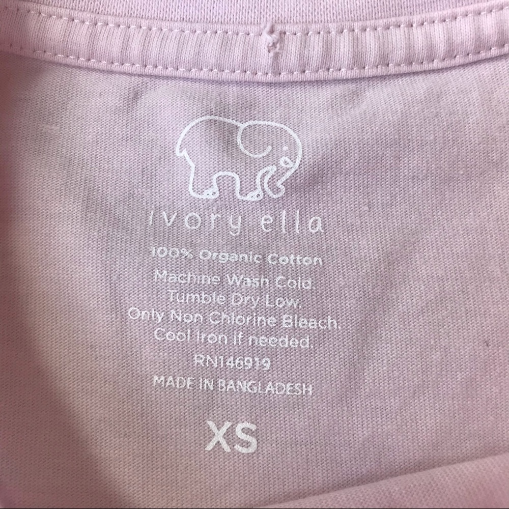Ivory Ella Long Sleeve Pink Paisley T-shirt XS - Picture 5 of 11